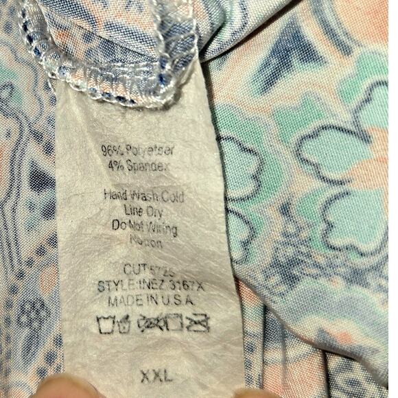 Pink Coconut 2X Women's Top Shirt Blouse 3/4 Sleeves Plus Size 2XL XXL 18W 20W - Picture 4 of 6